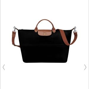 Like New Longchamp Black Expandable Duffle